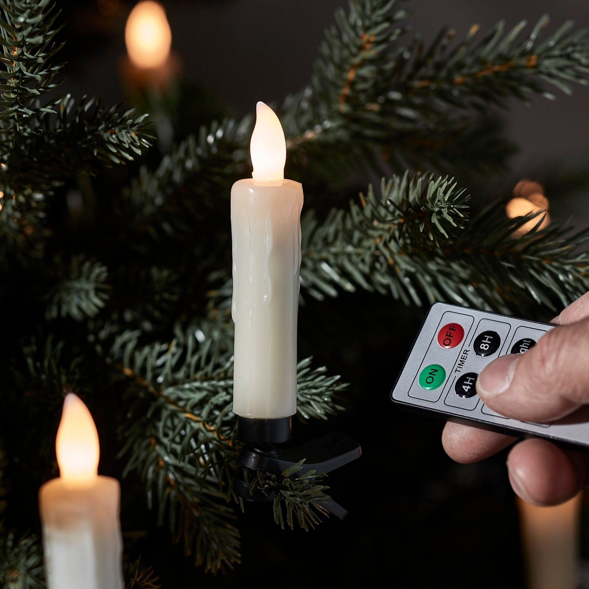 Wiederaufladbare Weihnachtsbaumkerzen