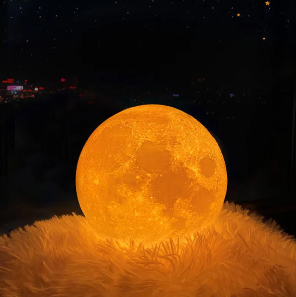 3D-Mond-Tischlampe