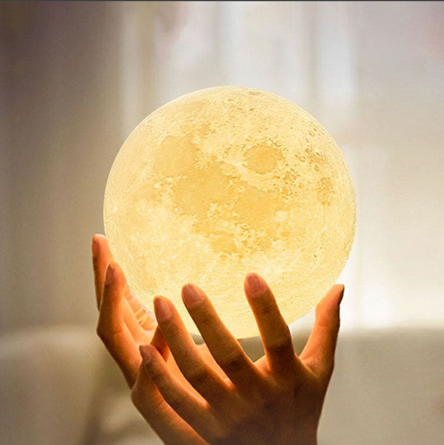 3D-Mond-Tischlampe