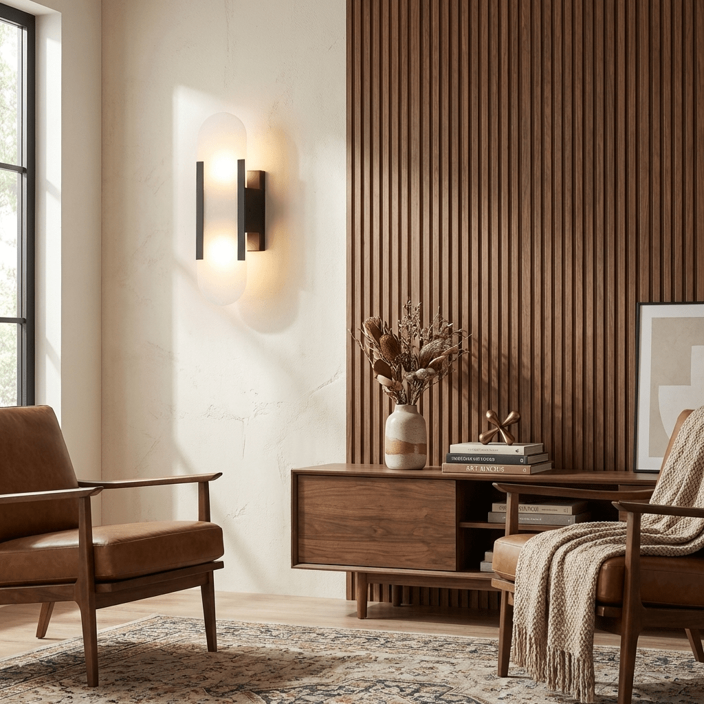Elegante Wandleuchte aus Alabaster und Messing