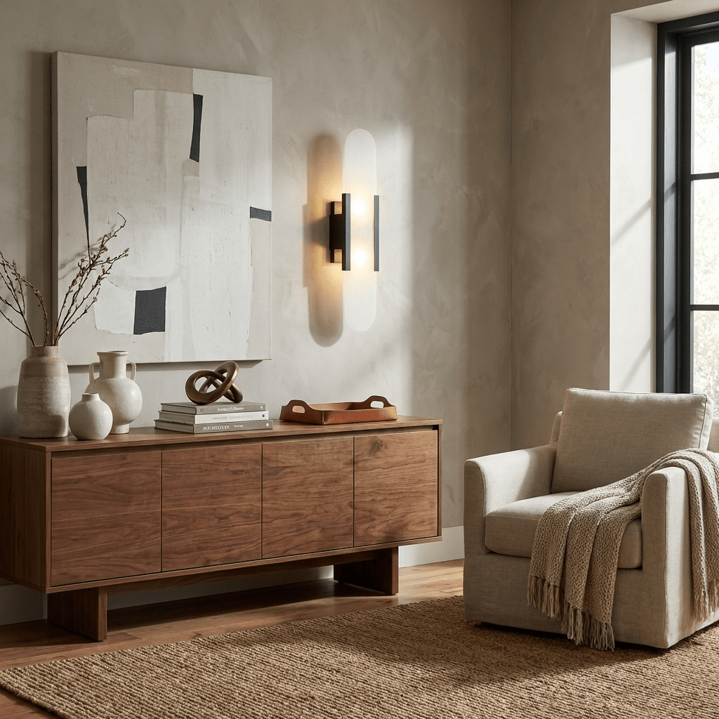 Elegante Wandleuchte aus Alabaster und Messing