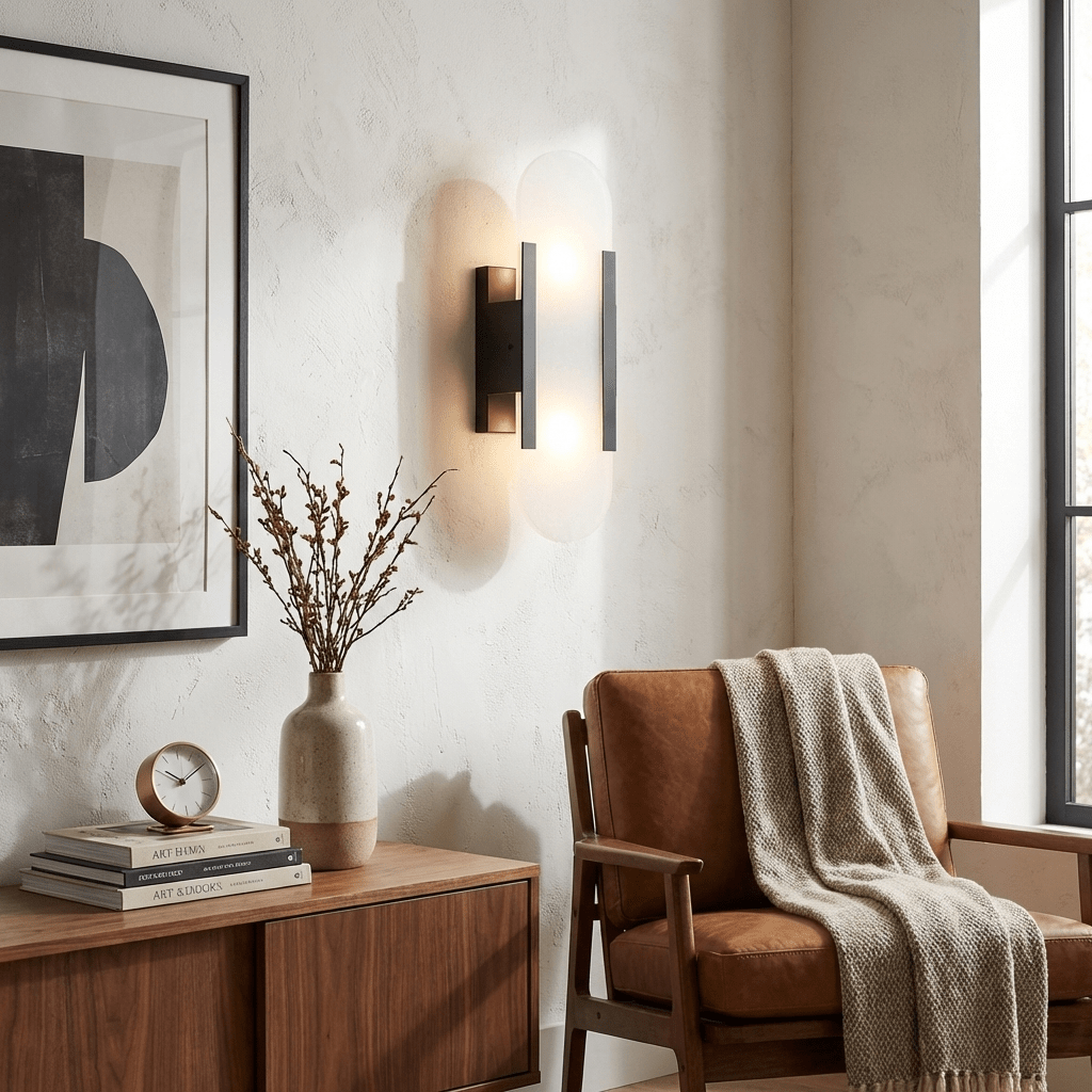 Elegante Wandleuchte aus Alabaster und Messing