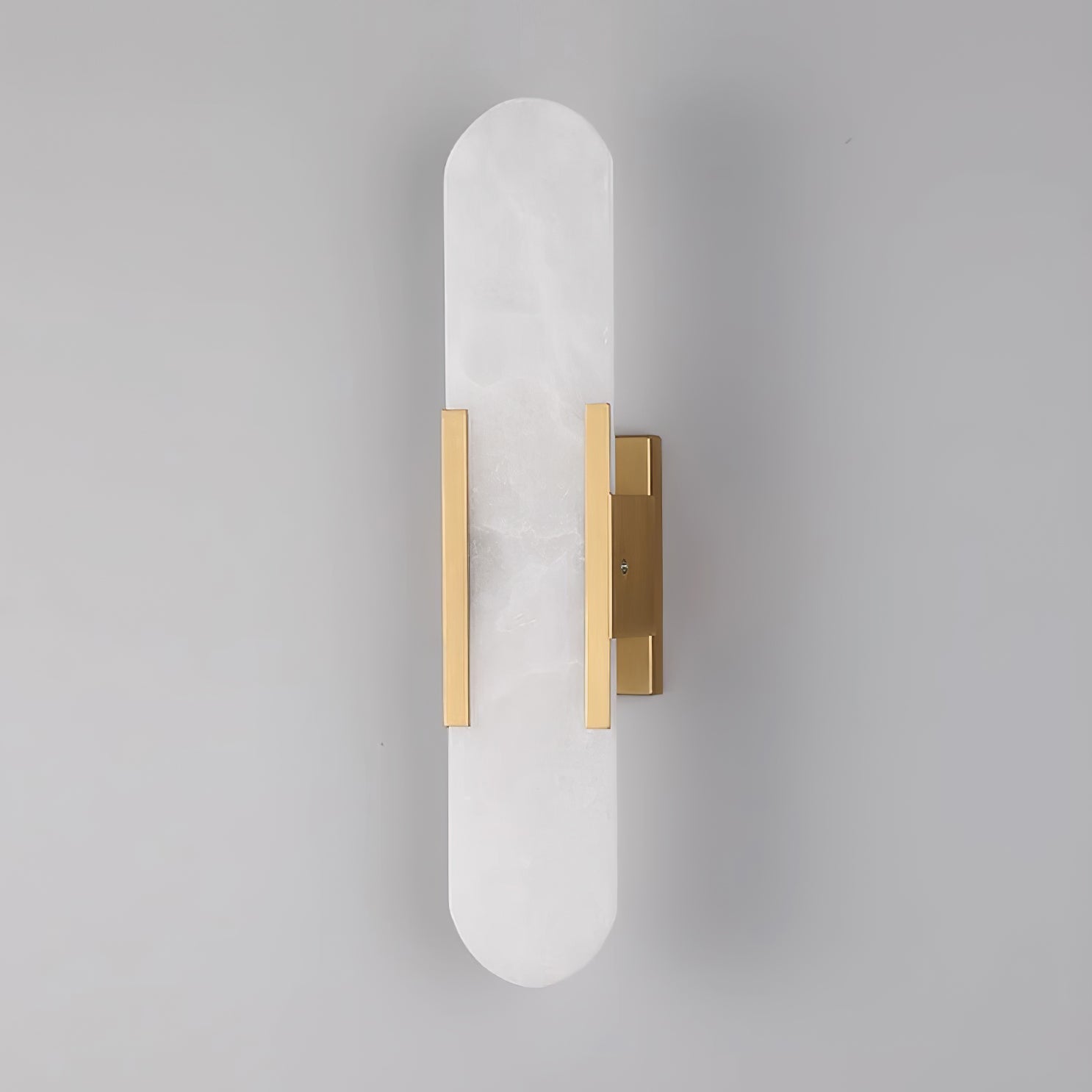 Elegante Wandleuchte aus Alabaster und Messing