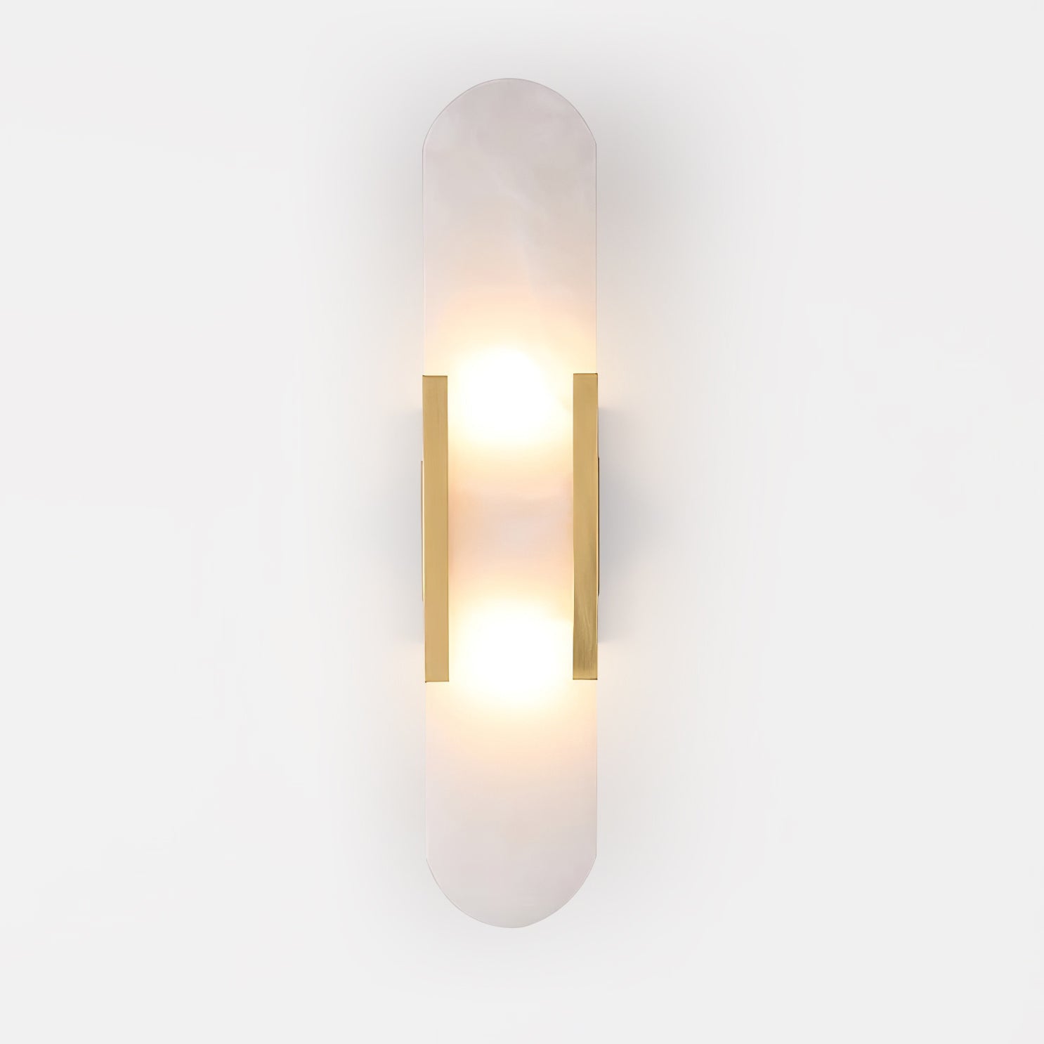 Elegante Wandleuchte aus Alabaster und Messing
