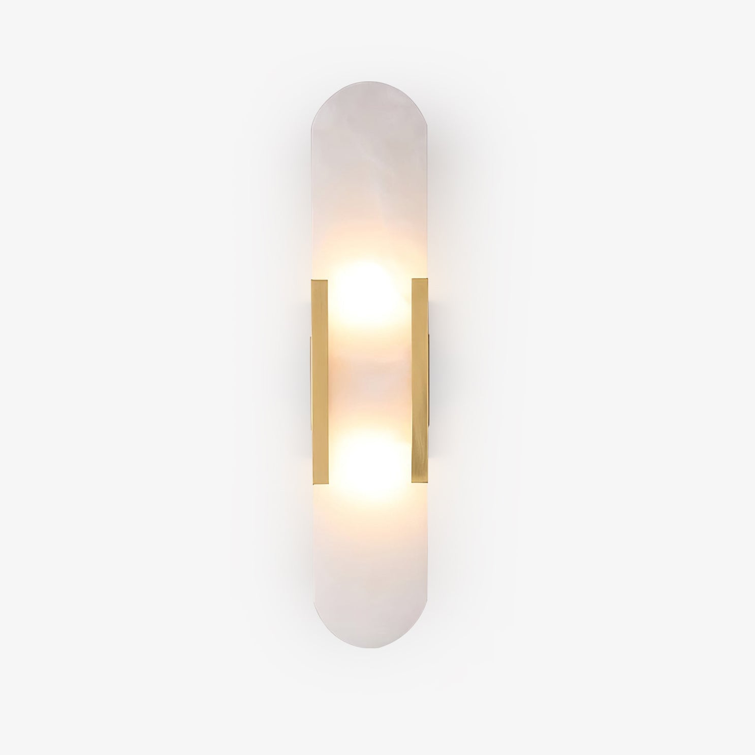 Elegante Wandleuchte aus Alabaster und Messing