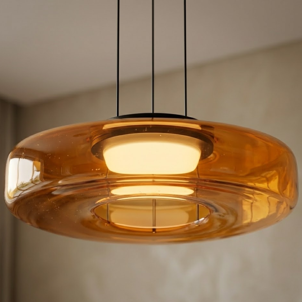 Minimalistische Glas-Pendelleuchte