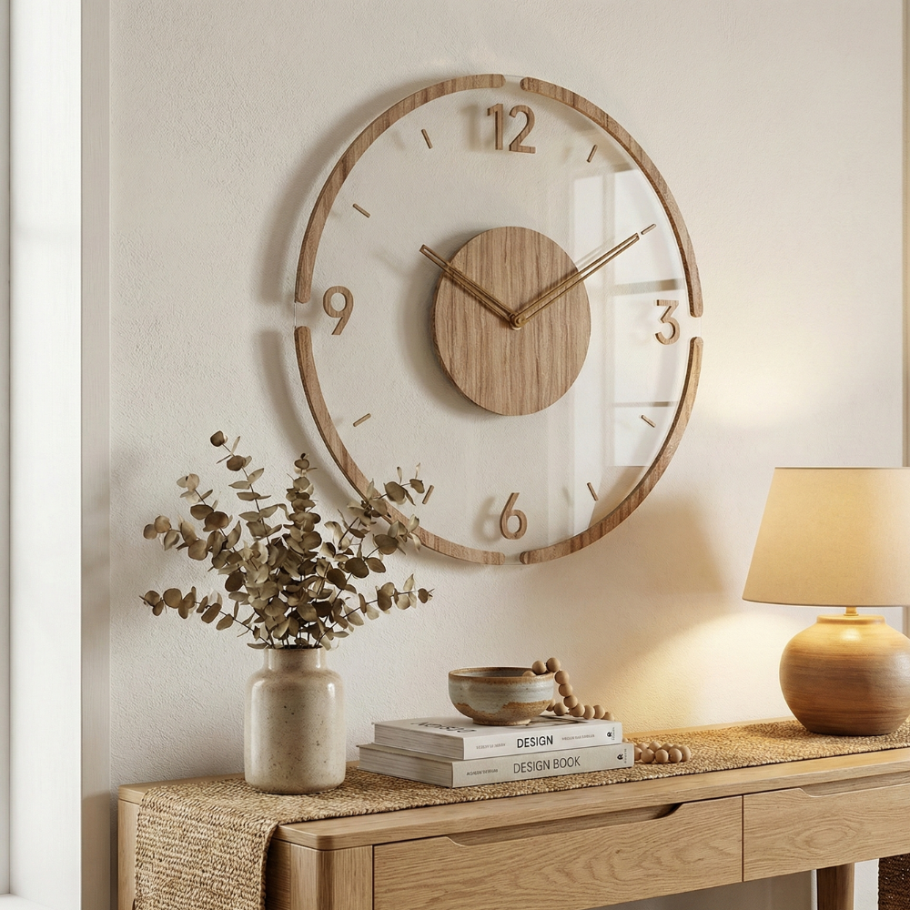 Moderne Wanduhr aus Acryl