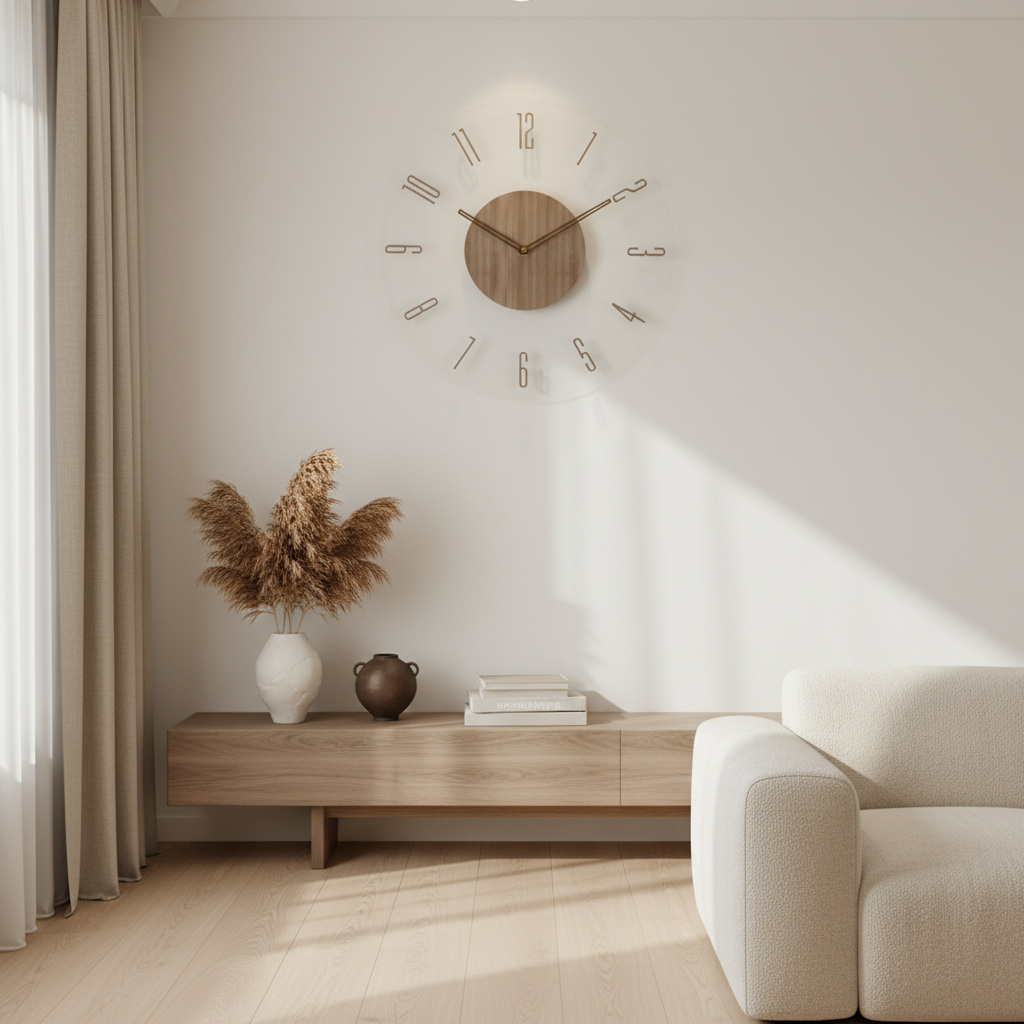 Moderne Wanduhr aus Acryl