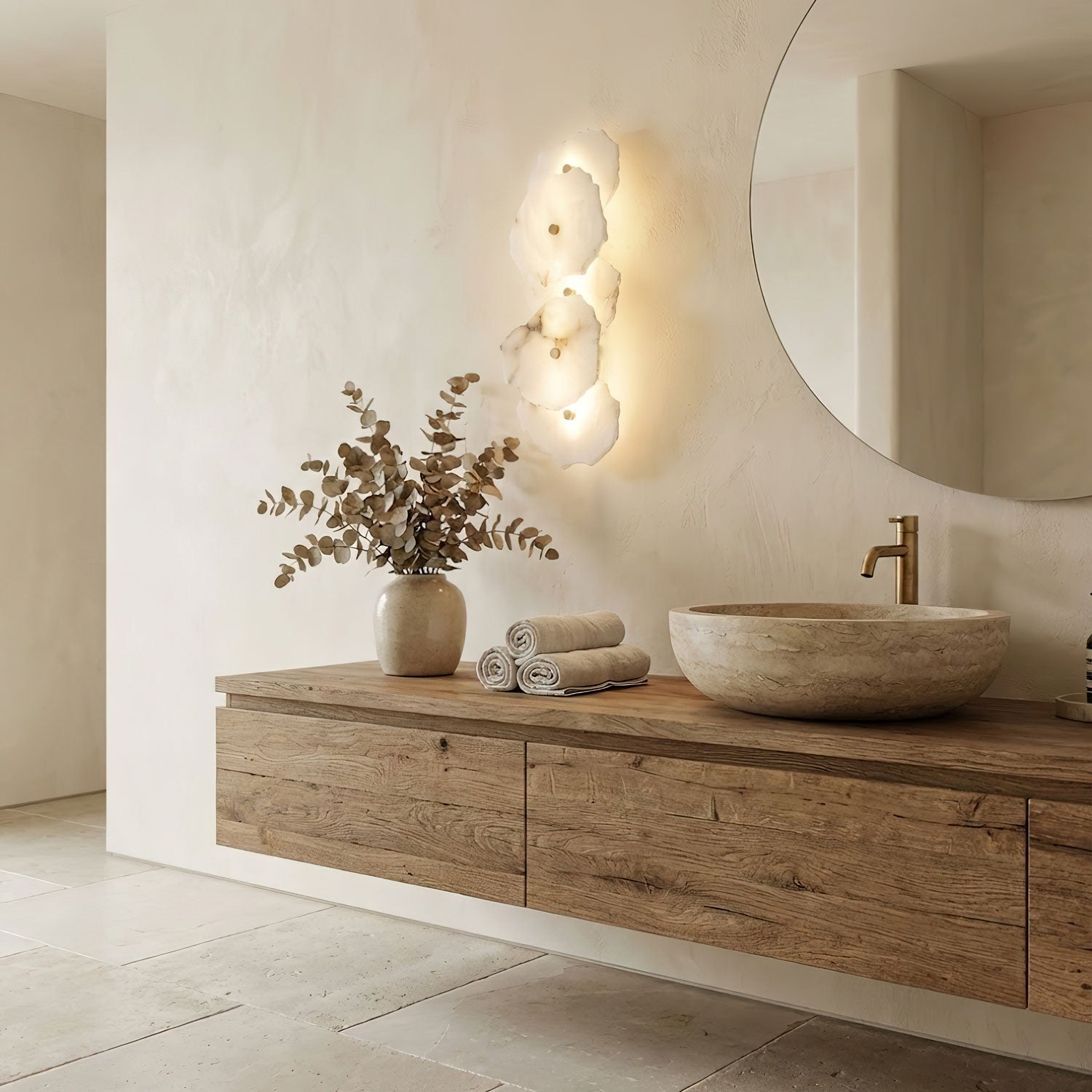 Moderne Wandleuchte aus Marmor