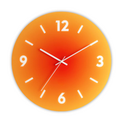 Moderne Wanduhr aus Glas