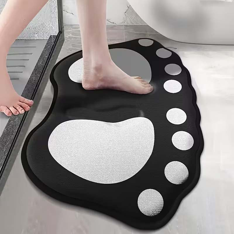 Badematte mit Pfotenabdruck
