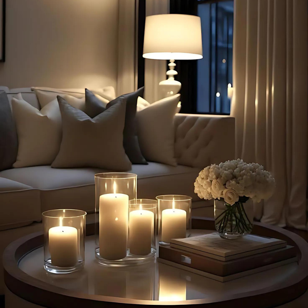 Moderne LED-Stumpenkerzen