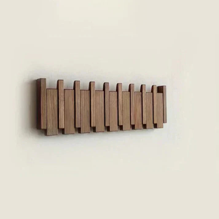 Wandregal aus Holz im Klavier-Tasten-Design