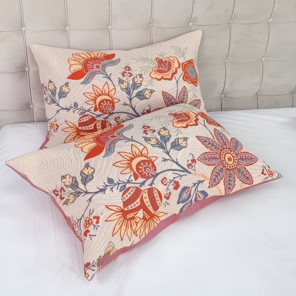 Kissenbezüge im Boho-Stil mit rustikalen Blumenmustern