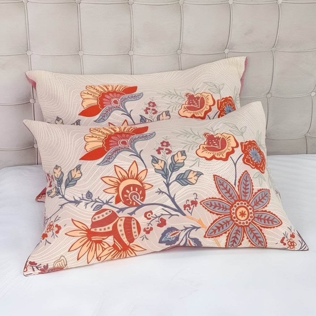 Kissenbezüge im Boho-Stil mit rustikalen Blumenmustern