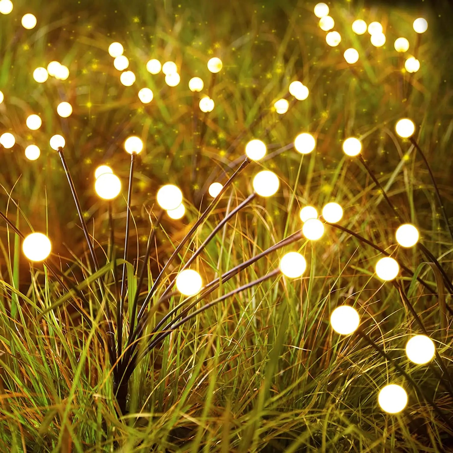 Solarbetriebene LED-Gartenleuchte im Glühwürmchen-Design
