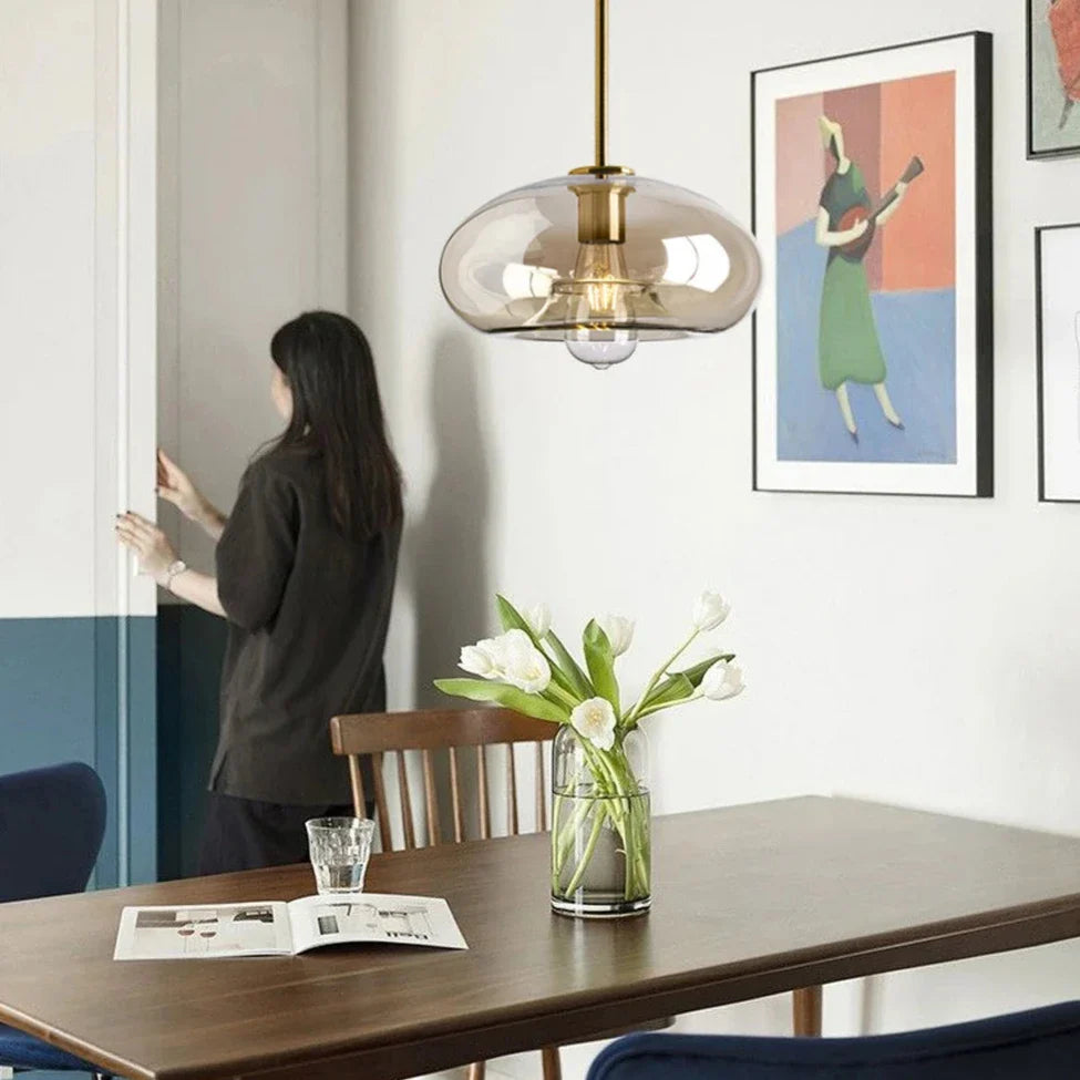 Moderne Glas-Pendelleuchte
