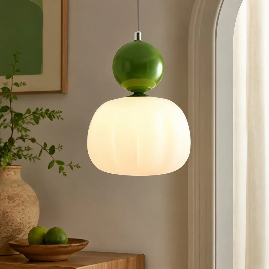 Art-déco-Pendelleuchte in Schalenform