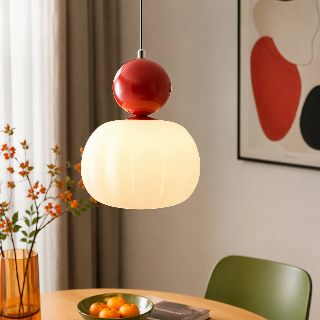 Art-déco-Pendelleuchte in Schalenform