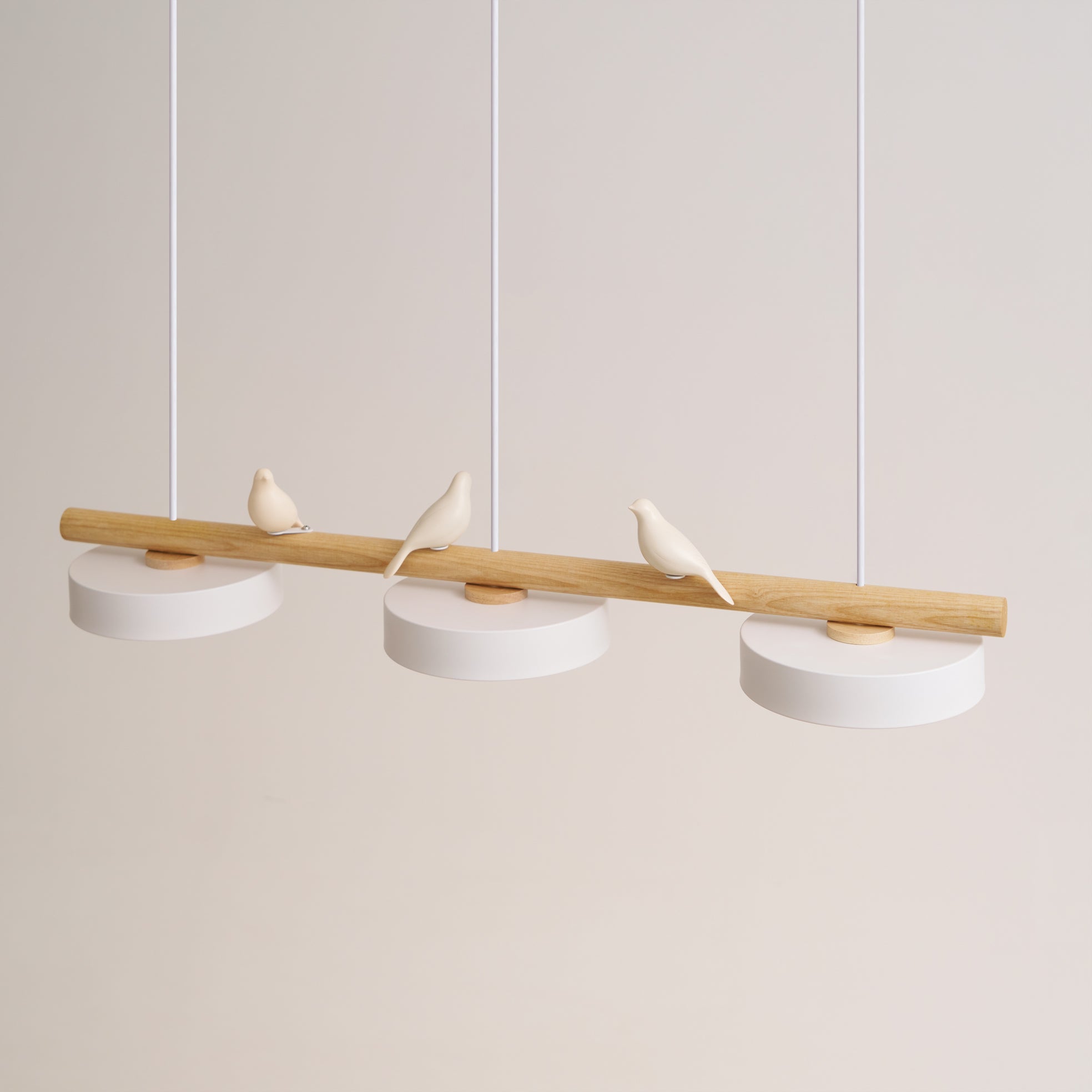 Pendelleuchte Bird aus Holz