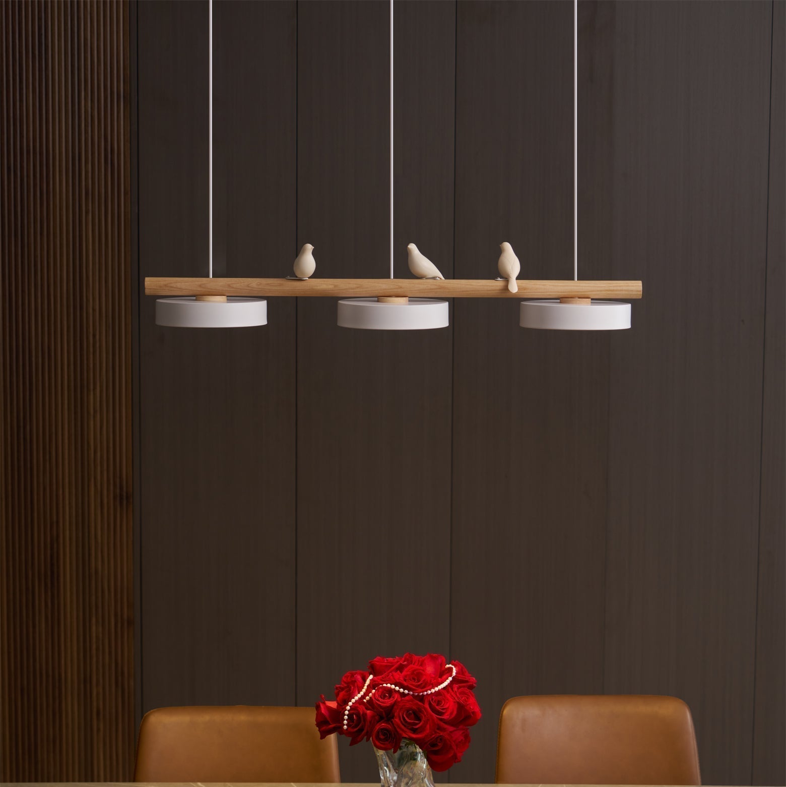 Pendelleuchte Bird aus Holz
