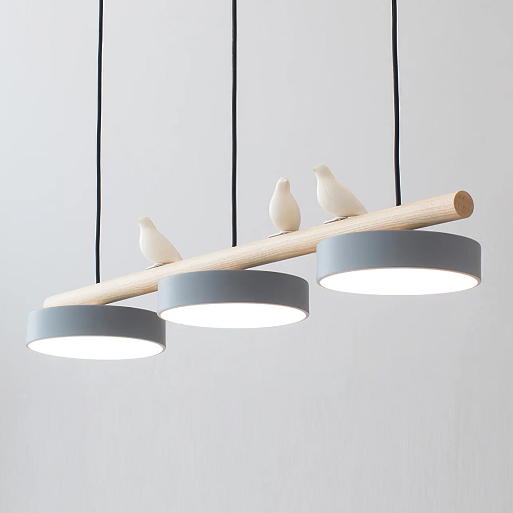 Pendelleuchte Bird aus Holz