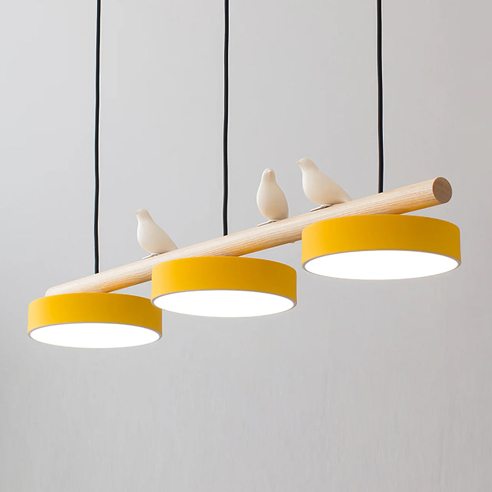 Pendelleuchte Bird aus Holz