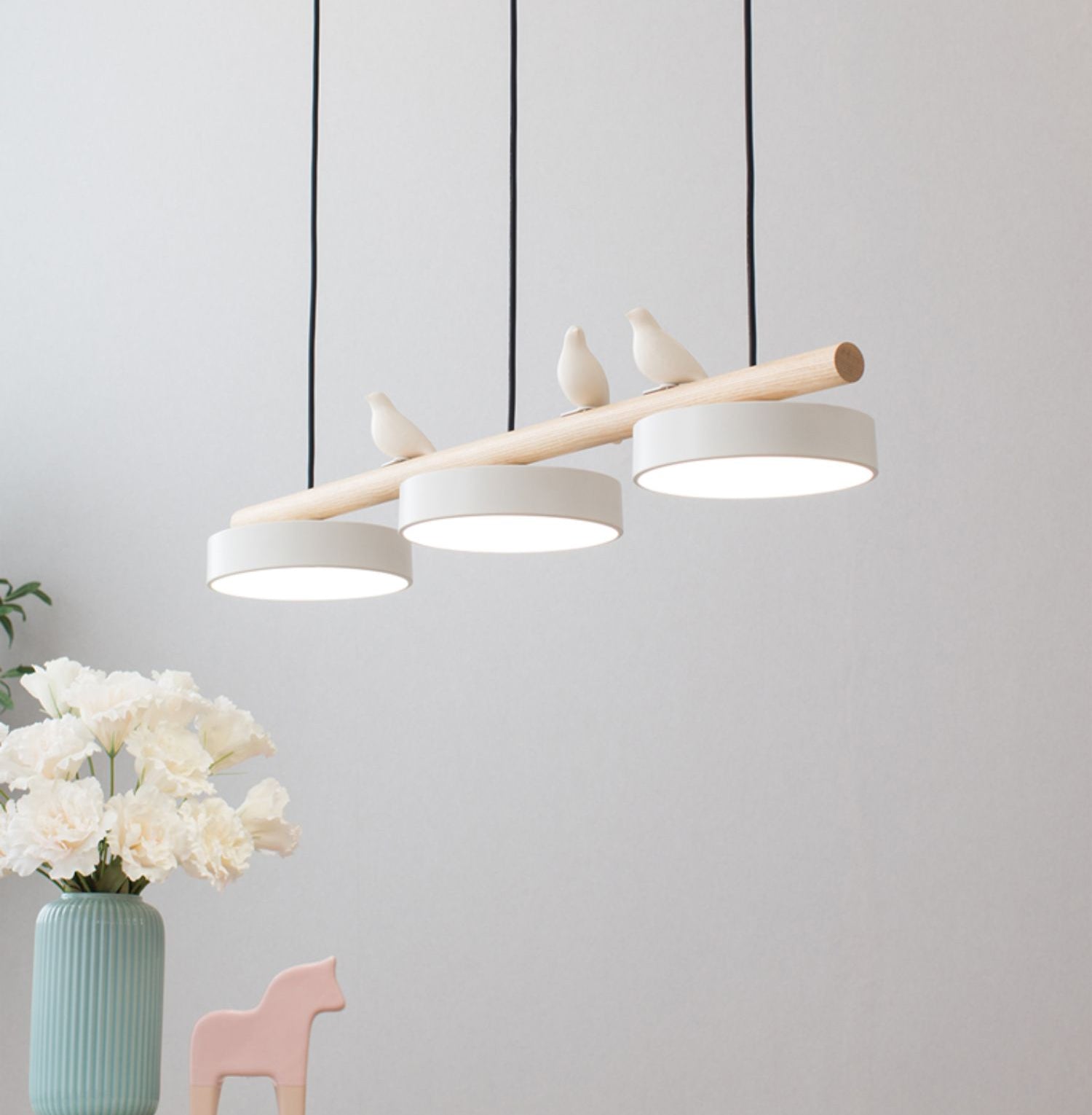 Pendelleuchte Bird aus Holz