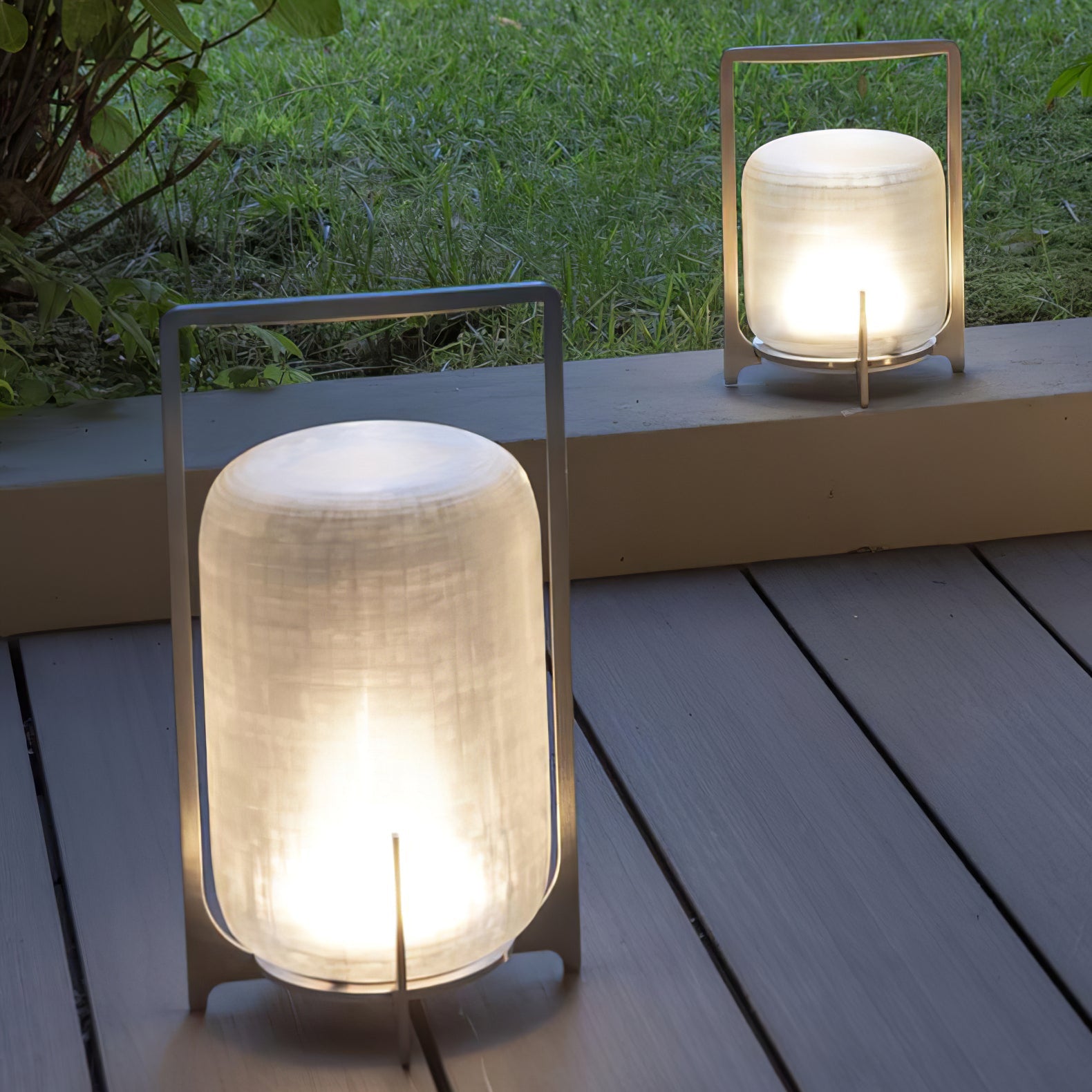 Tischlampe aus mundgeblasenem Glas