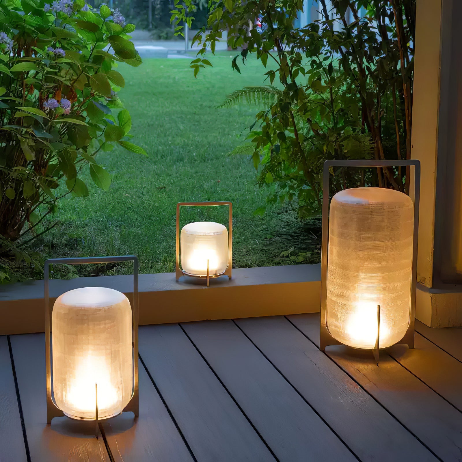 Tischlampe aus mundgeblasenem Glas
