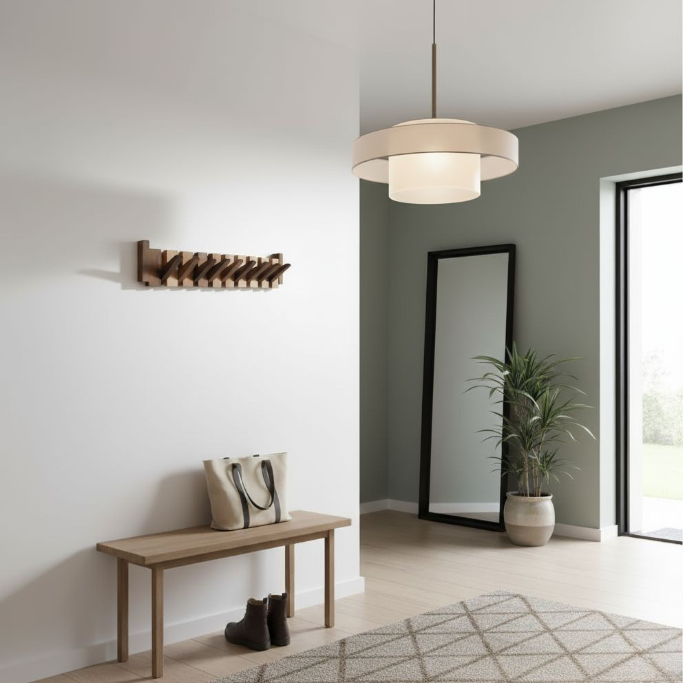 Wandregal aus Holz im Klavier-Tasten-Design