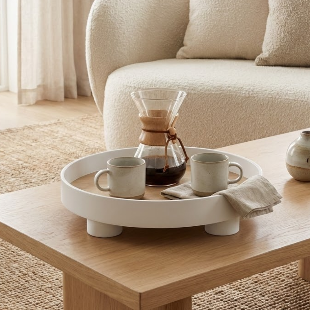 Modern oak serving tray