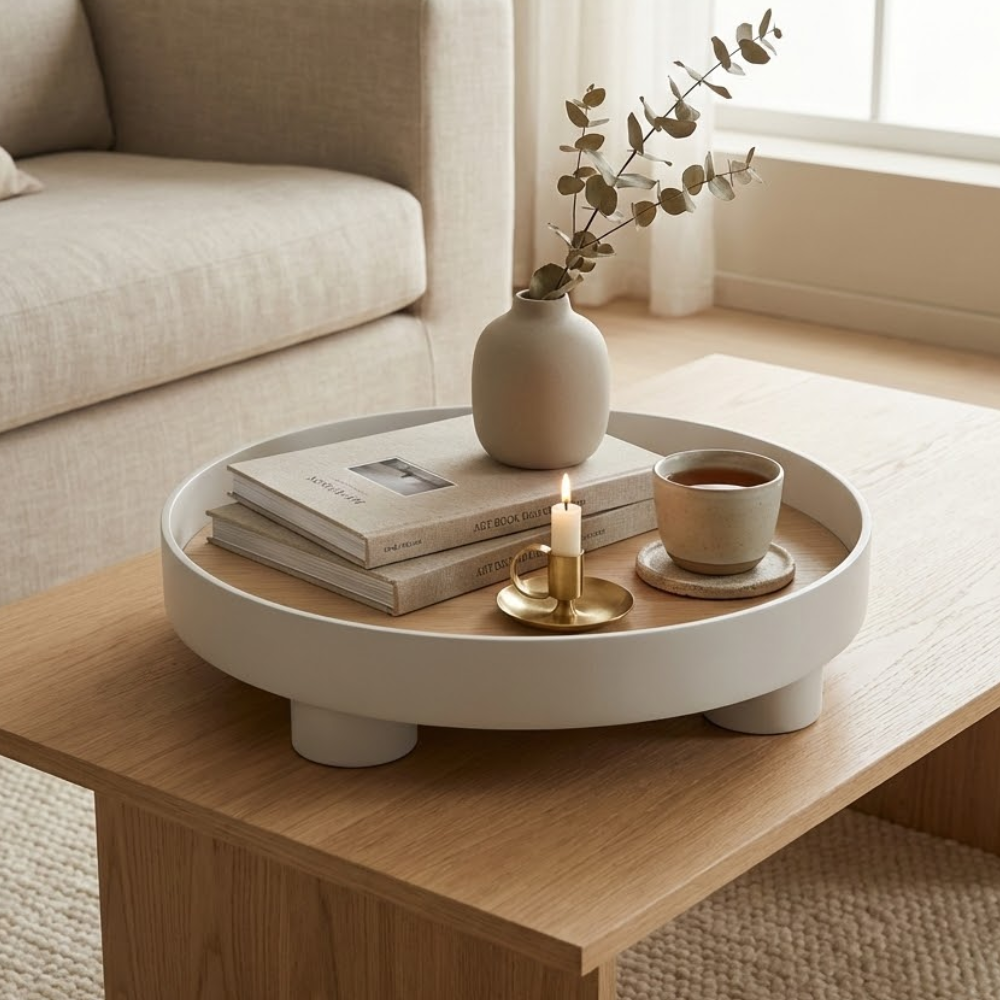 Modern oak serving tray