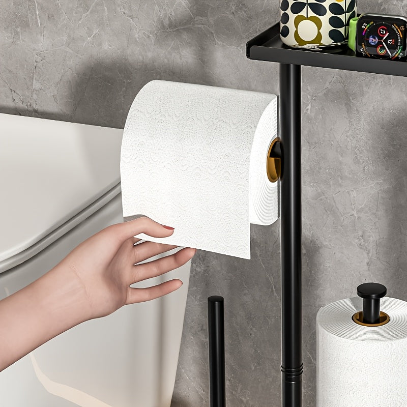Freistehender Toilettenpapierhalter aus Edelstahl