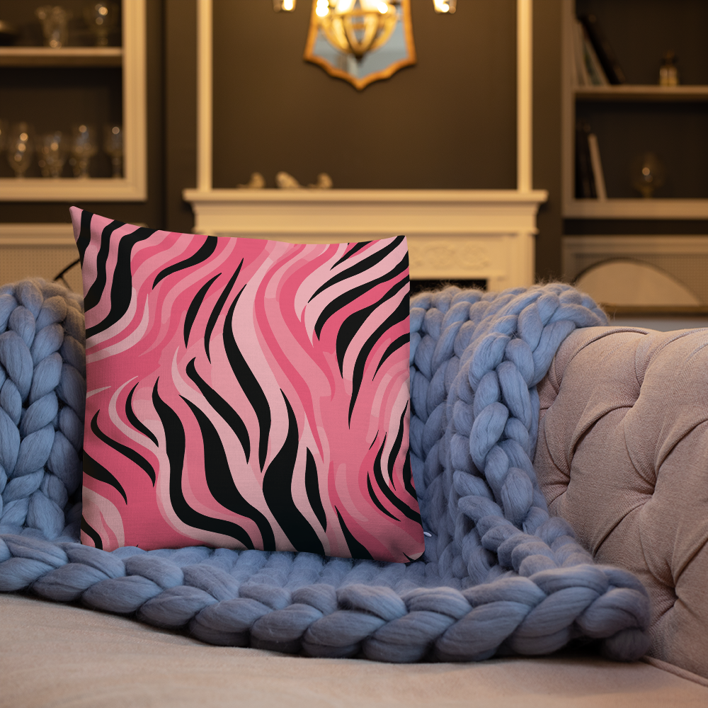 Y2K Zebra Throw Pillow – Throwback Style, Modern Comfort