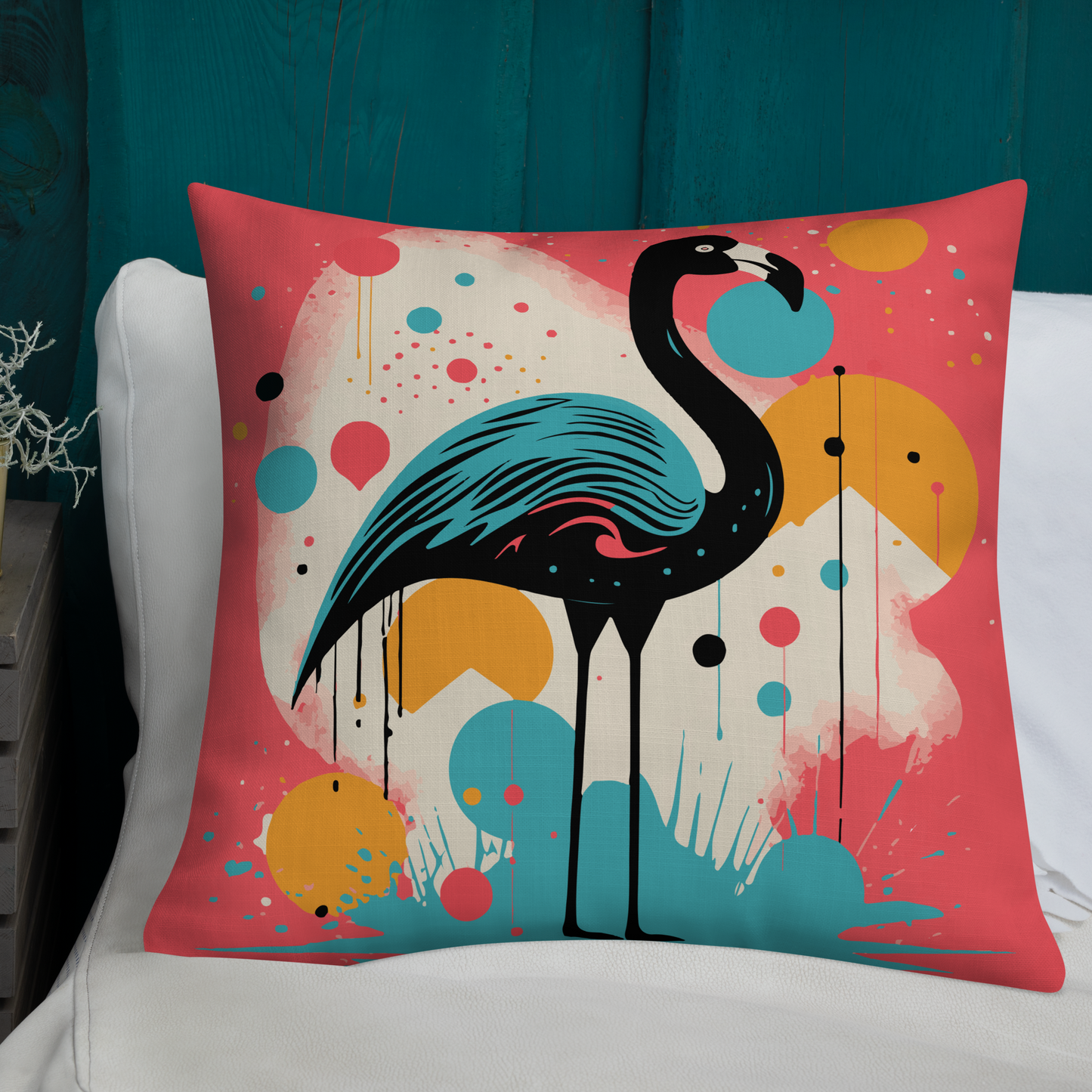 Tropical Escape Throw Pillow: A Touch of Flamingo Flair
