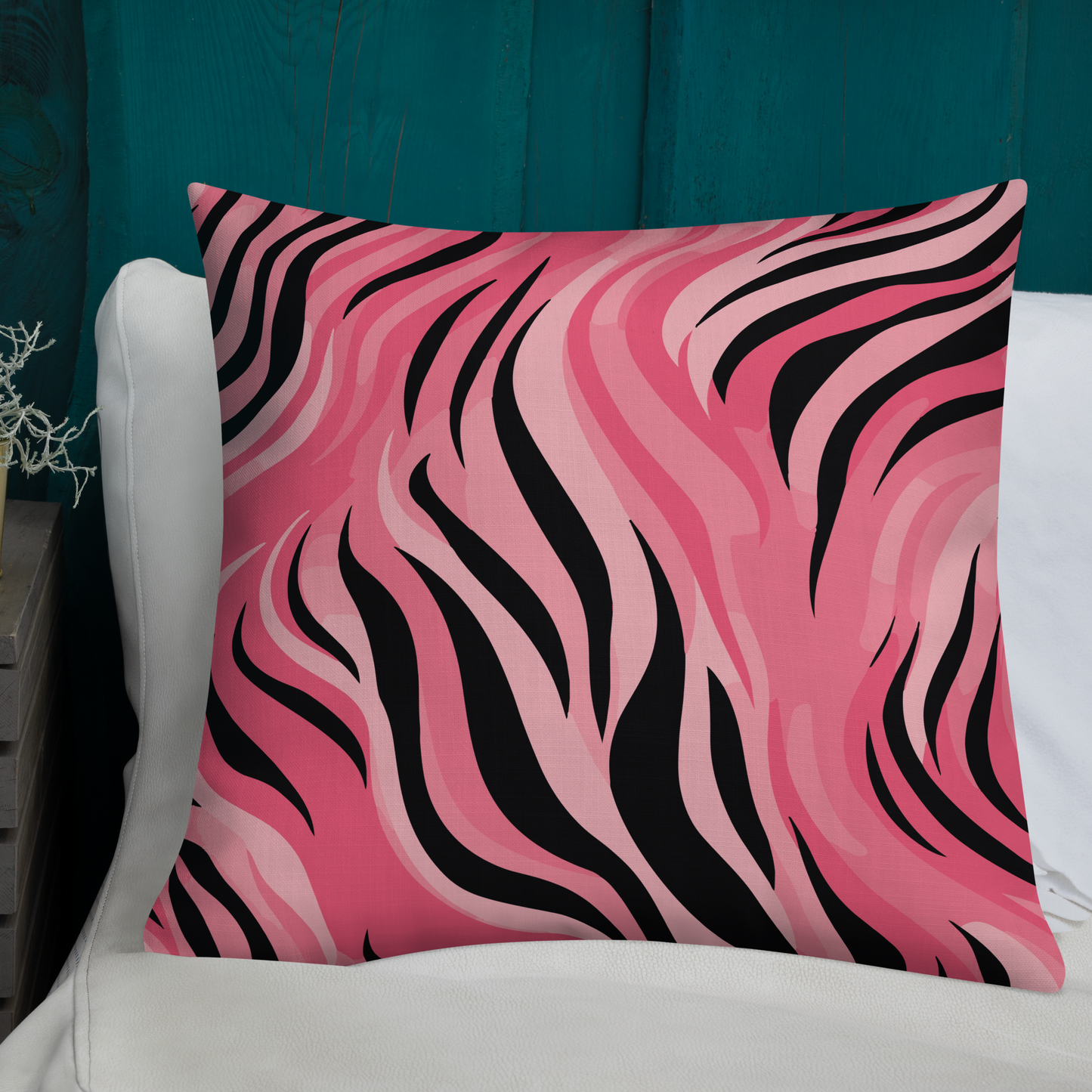 Y2K Zebra Throw Pillow – Throwback Style, Modern Comfort