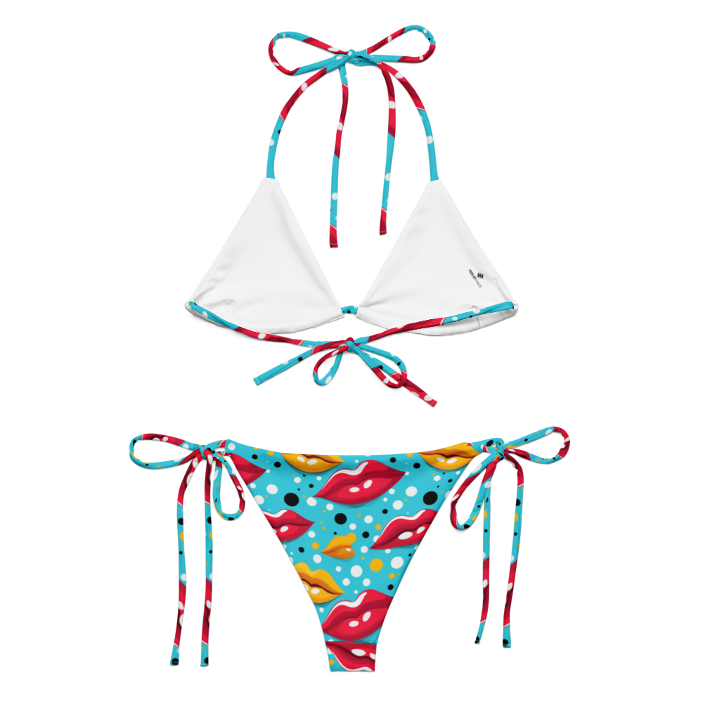 Flirt with Summer: Recycled Pop Art Lips Bikini