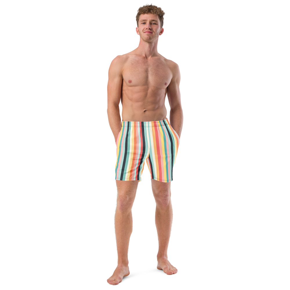 Bright Striped Swim Trunks for Summer Adventures (Eco-Friendly!)