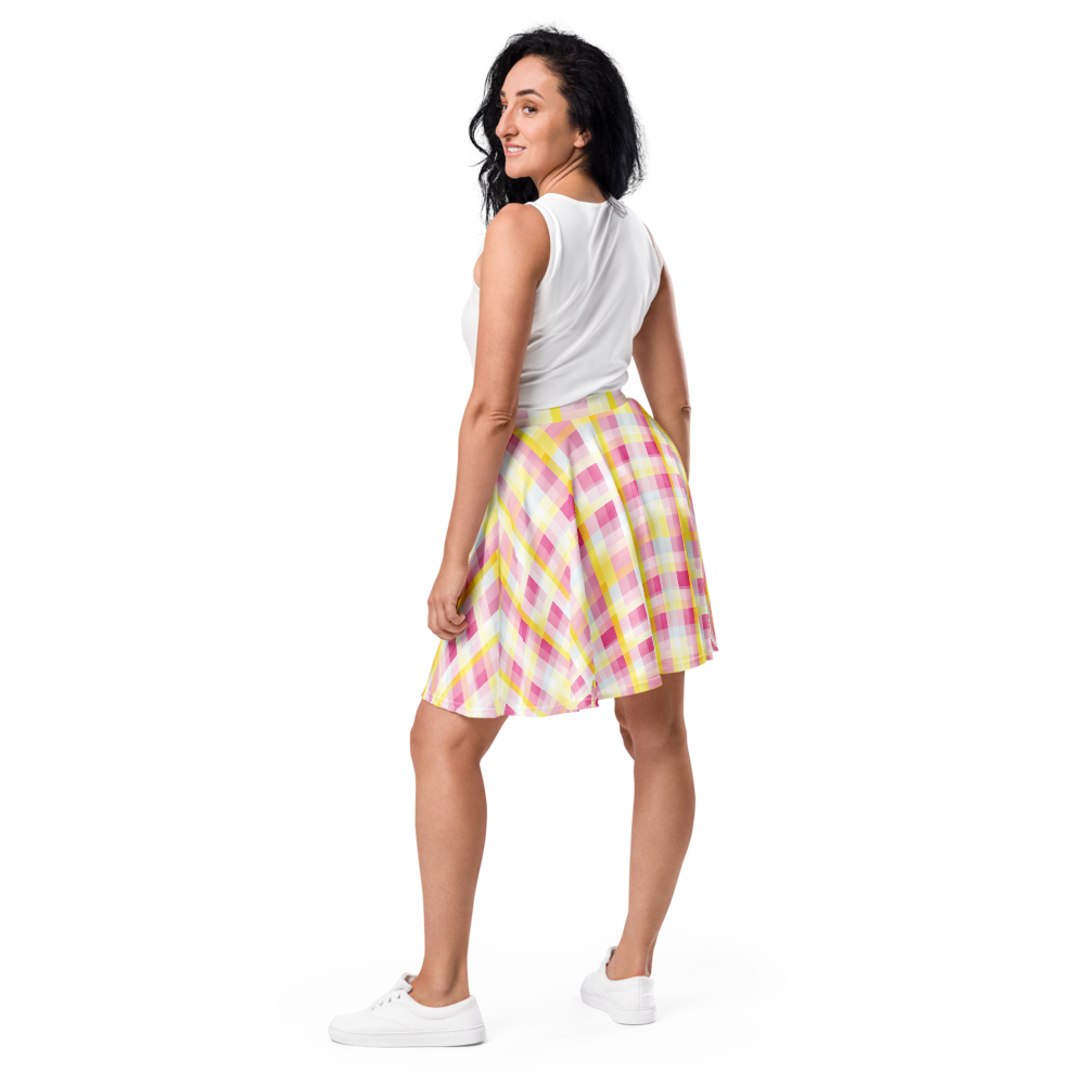 Summer Staple: Gingham Print Skater Skirt