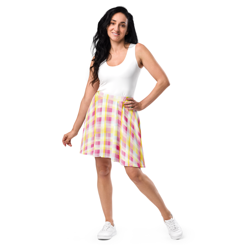 Summer Staple: Gingham Print Skater Skirt