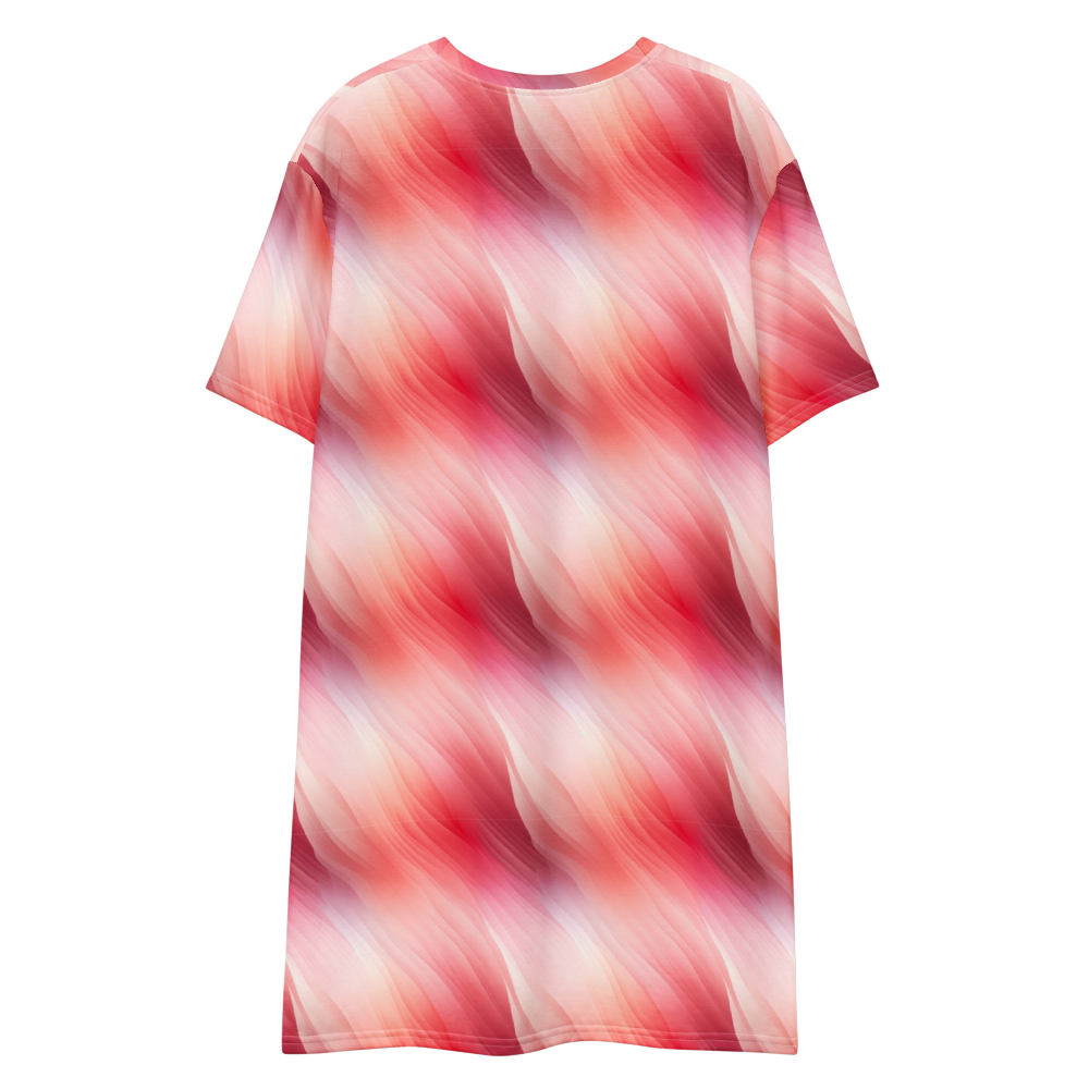 Versatile Vibes: Pink Gradient T-shirt Dress