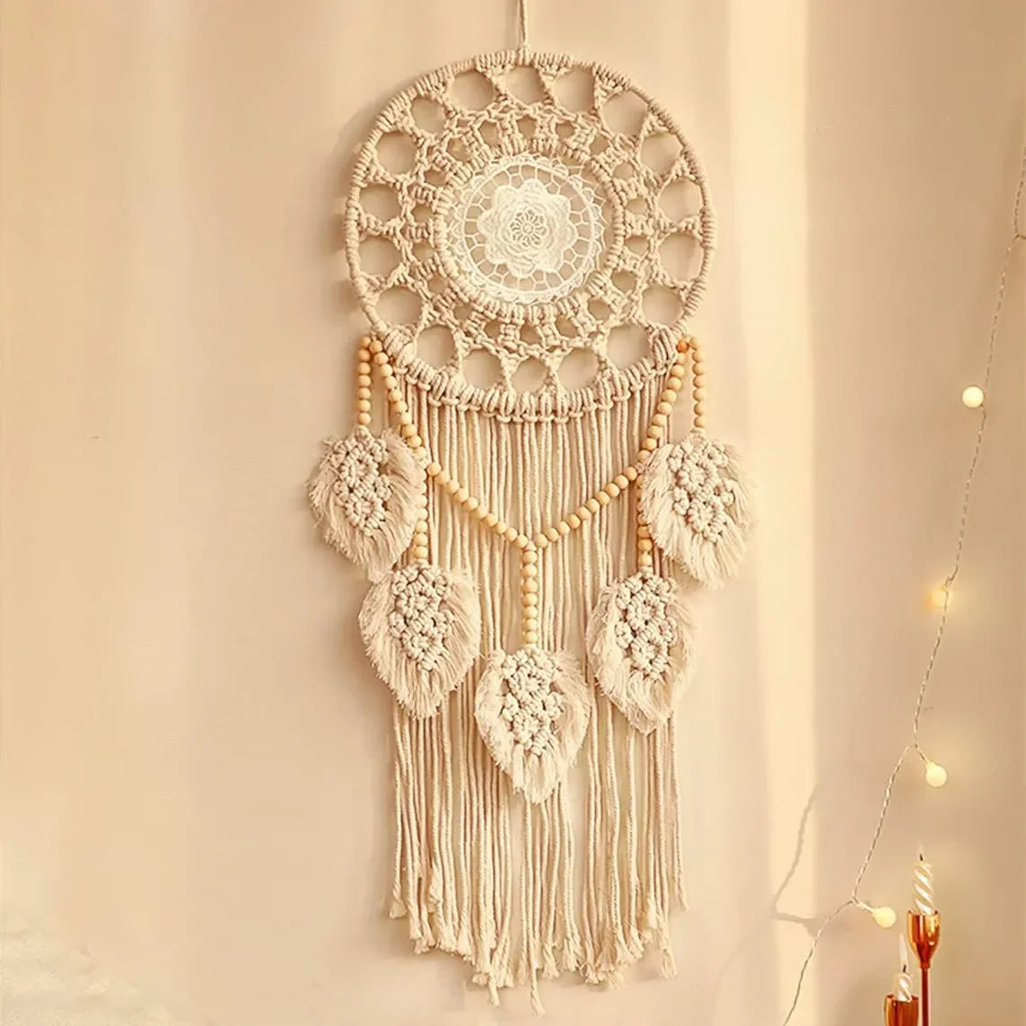 Traumfänger aus Baumwolle im Boho-Stil