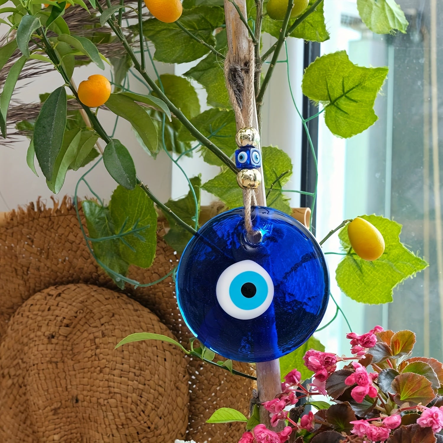 Boho-Wandbehang mit „Bösem Blick“