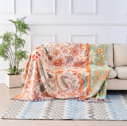 Baumwoll-Überwurf im Boho-Stil mit Blumenmuster