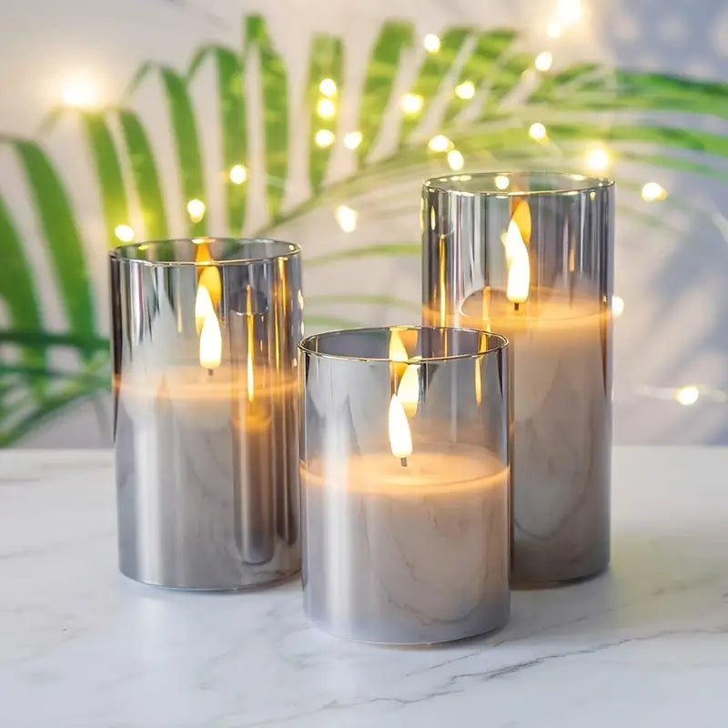 Moderne LED-Stumpenkerzen
