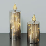 LED-Kerze aus Rauchglas