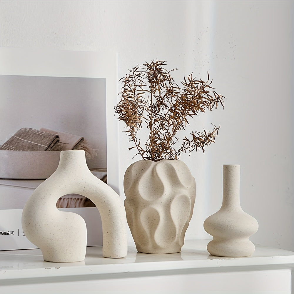 Geometrische Porzellan-Blumenvase