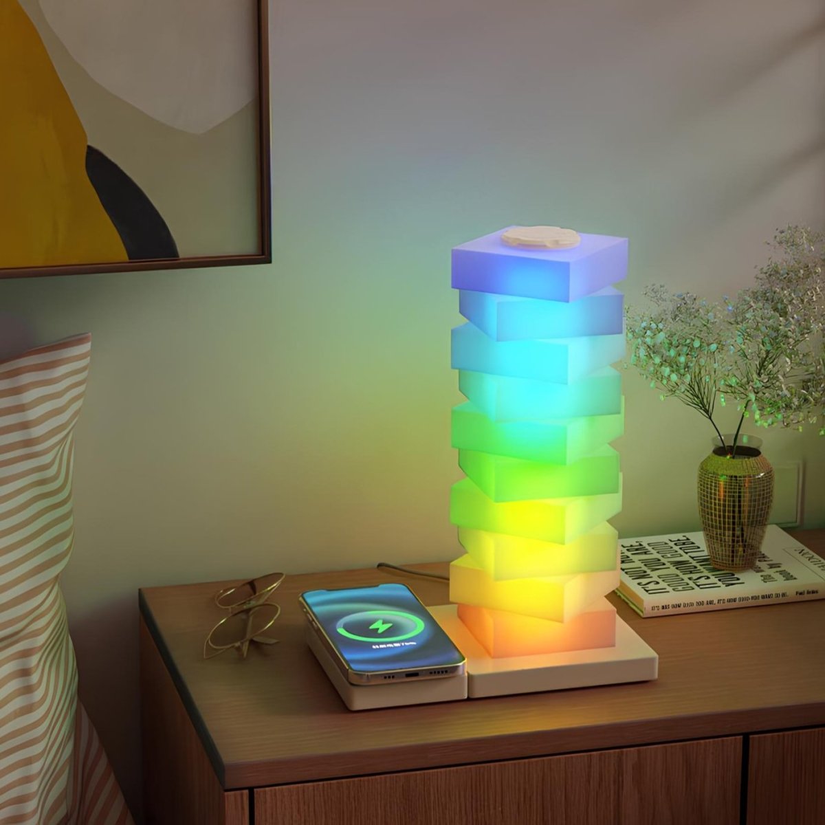 Verstellbare Tischlampe mit Ladefunktion