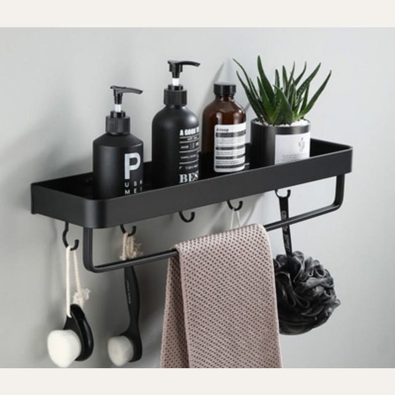 Wandregal mit Haken für das Badezimmer